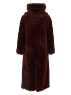 B&B COUTURE Bordeaux Polyester Coat