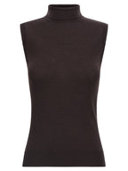 Sportmax Brown Virgin Wool Cardigan