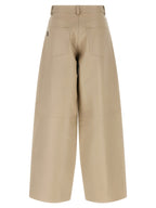 Haikure Beige Leather Pants