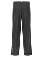 CELLAR DOOR Gray Polyester Casual Pants