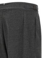 CELLAR DOOR Gray Polyester Casual Pants