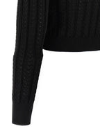 Alessandra Rich Black Cotton Cardigan