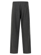 CELLAR DOOR Gray Polyester Casual Pants