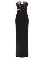 Nensi Dojaka Black Viscose Long Dress