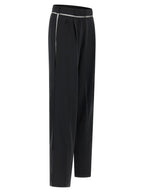 Nensi Dojaka Black Virgin Wool Casual Pants