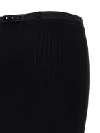 Elisabetta Franchi Black Viscose Midi Skirt
