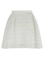 Alessandra Rich White Polyamide Long Skirt