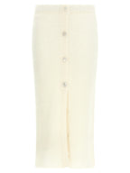 Alessandra Rich White Other Fibres Midi Skirt