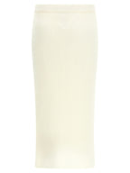 Alessandra Rich White Other Fibres Midi Skirt