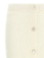 Alessandra Rich White Other Fibres Midi Skirt