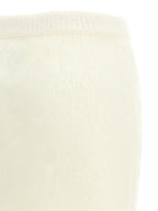 Alessandra Rich White Other Fibres Midi Skirt