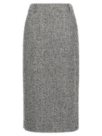 Ermanno Scervino Bicolor Wool Midi Skirt