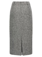 Ermanno Scervino Bicolor Wool Midi Skirt