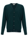 JOHN SMEDLEY Bicolor Merino Wool Cardigan