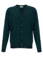 JOHN SMEDLEY Bicolor Merino Wool Cardigan