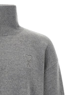 Ami Paris Gray Wool Cardigan