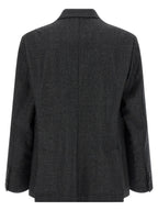 BARENA Gray Virgin Wool Blazer