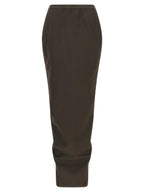 Rick Owens Gray Wool Mini Skirt