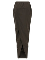 Rick Owens Gray Wool Mini Skirt