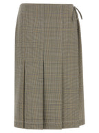Marni Gray Polyester Midi Skirt