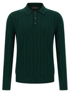 ZANONE Bicolor Virgin Wool Polo Shirt