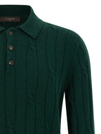 ZANONE Bicolor Virgin Wool Polo Shirt