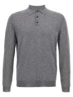 ZANONE Gray Cashmere Polo Shirt
