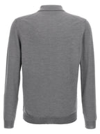 ZANONE Gray Cashmere Polo Shirt