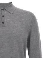 ZANONE Gray Cashmere Polo Shirt