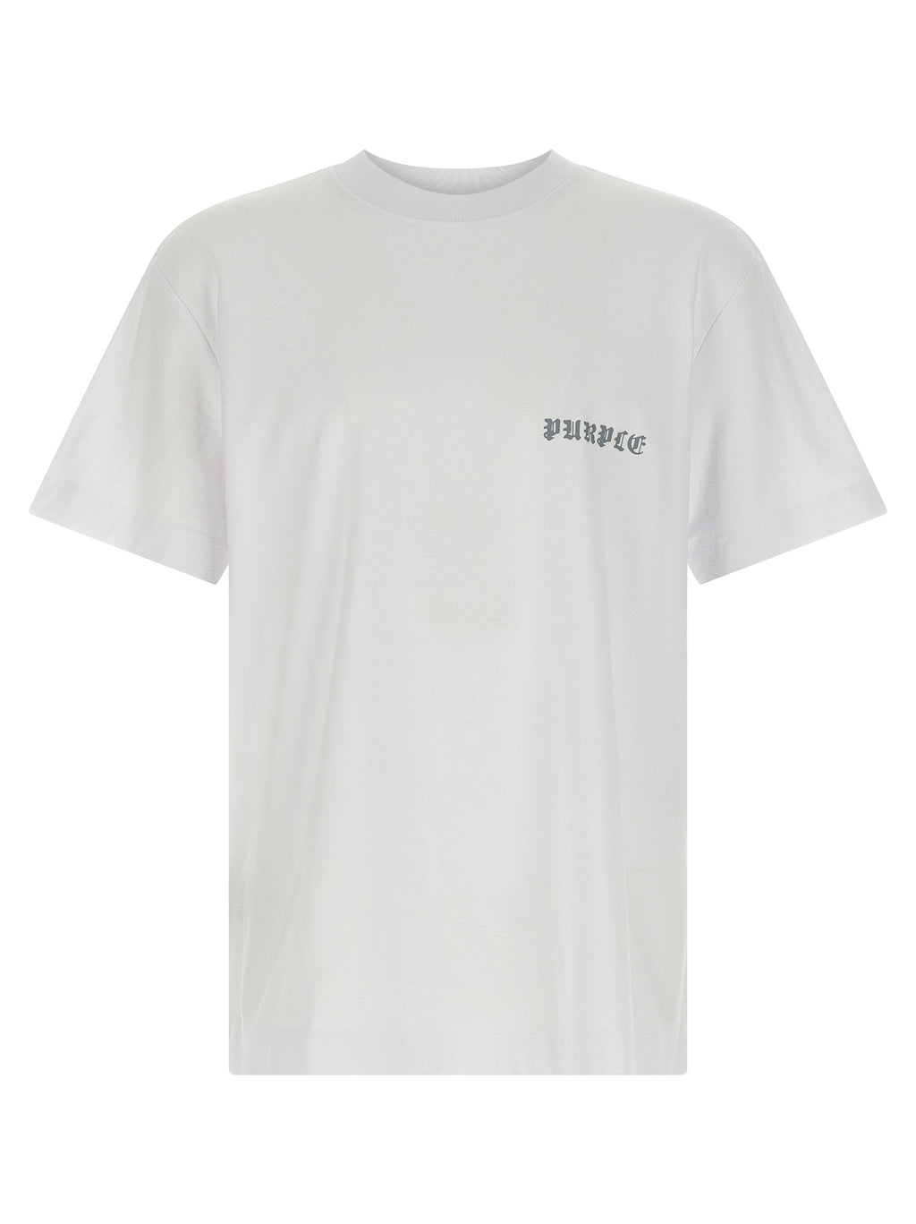 PURPLE White Cotton T-Shirt
