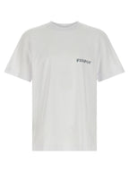 PURPLE White Cotton T-Shirt