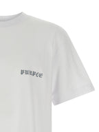 PURPLE White Cotton T-Shirt