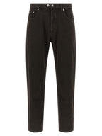 Department 5 Black Cotton Tapered Jeans