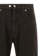 Department 5 Black Cotton Tapered Jeans