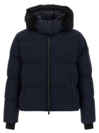 Moose Knuckles Blue Nylon Full-Length Jacket