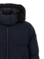 Moose Knuckles Blue Nylon Full-Length Jacket