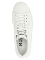 Balmain White Calfskin Low Top Sneakers