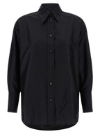 Alberto Biani Black Silk Blouse