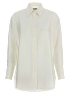 Alberto Biani White Silk Blouse