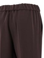 Alberto Biani Brown Triacetate Casual Pants