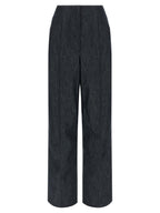 Fendi Blue Cotton High-Waisted Jean