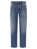 Department 5 Blue Cotton Straight-Leg Jeans