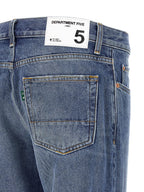 Department 5 Blue Cotton Straight-Leg Jeans