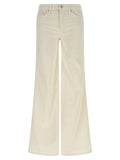 Mother Denim White Cotton Flared Pants