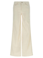 Mother Denim White Cotton Flared Pants