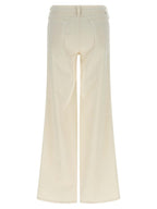 Mother Denim White Cotton Flared Pants