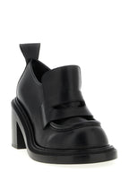 Moschino Black Leather Platform Loafers