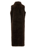 B&B COUTURE Brown Polyester Coat