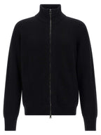 Roberto Collina Black Merino Wool Cardigan