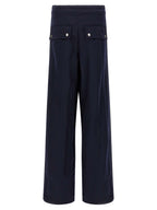 Dries Van Noten Blue Nylon Casual Pants